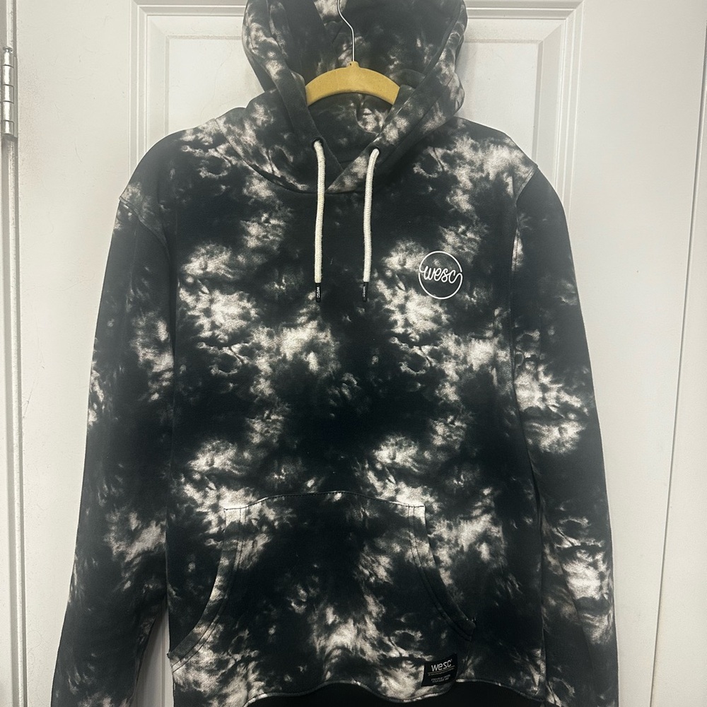 WESC Monochrome Tie-Dye Hoodie